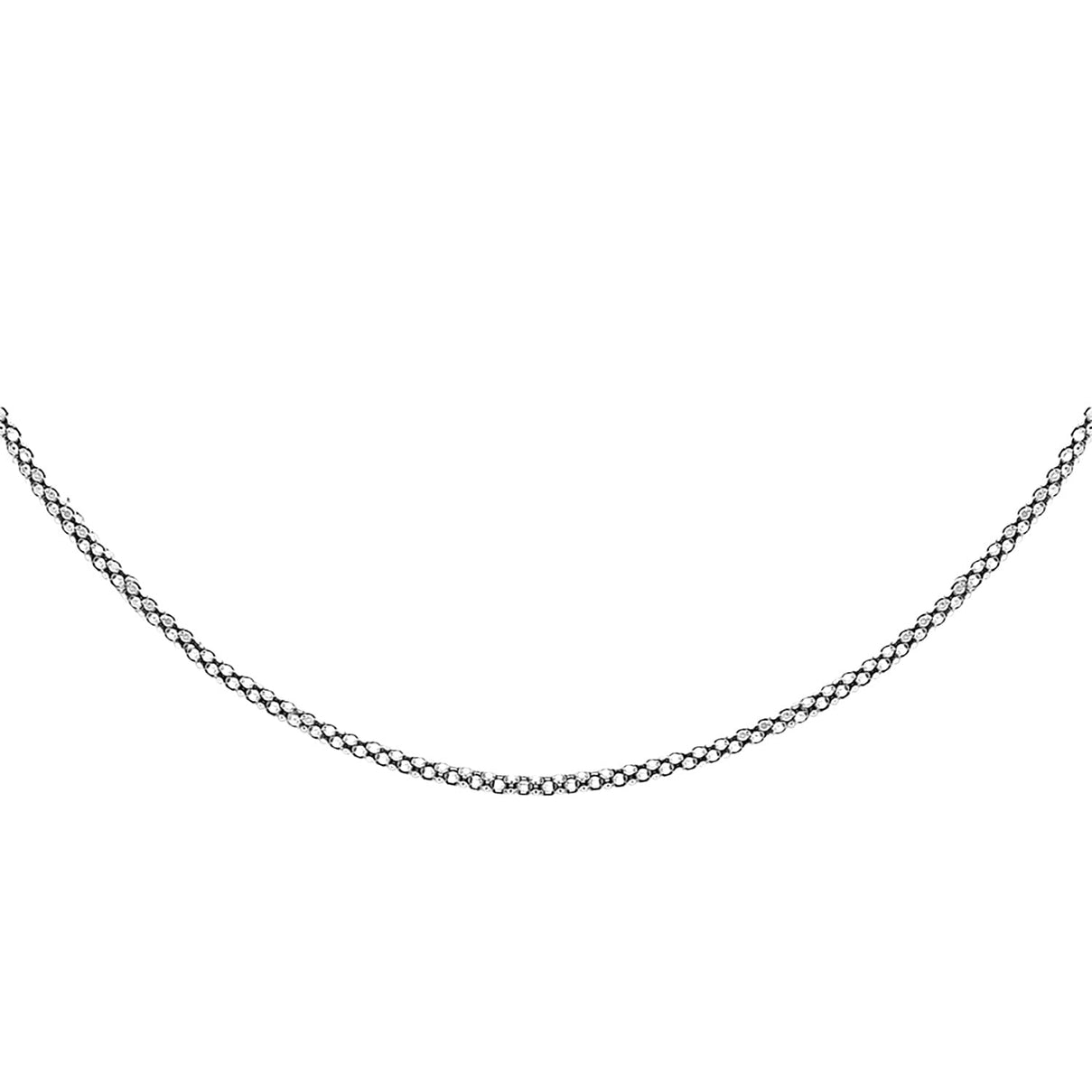 Close Out Deal- Popcorn Chain with Spring Ring Clasp in Sterling Silver 20 Inch 8356432 0