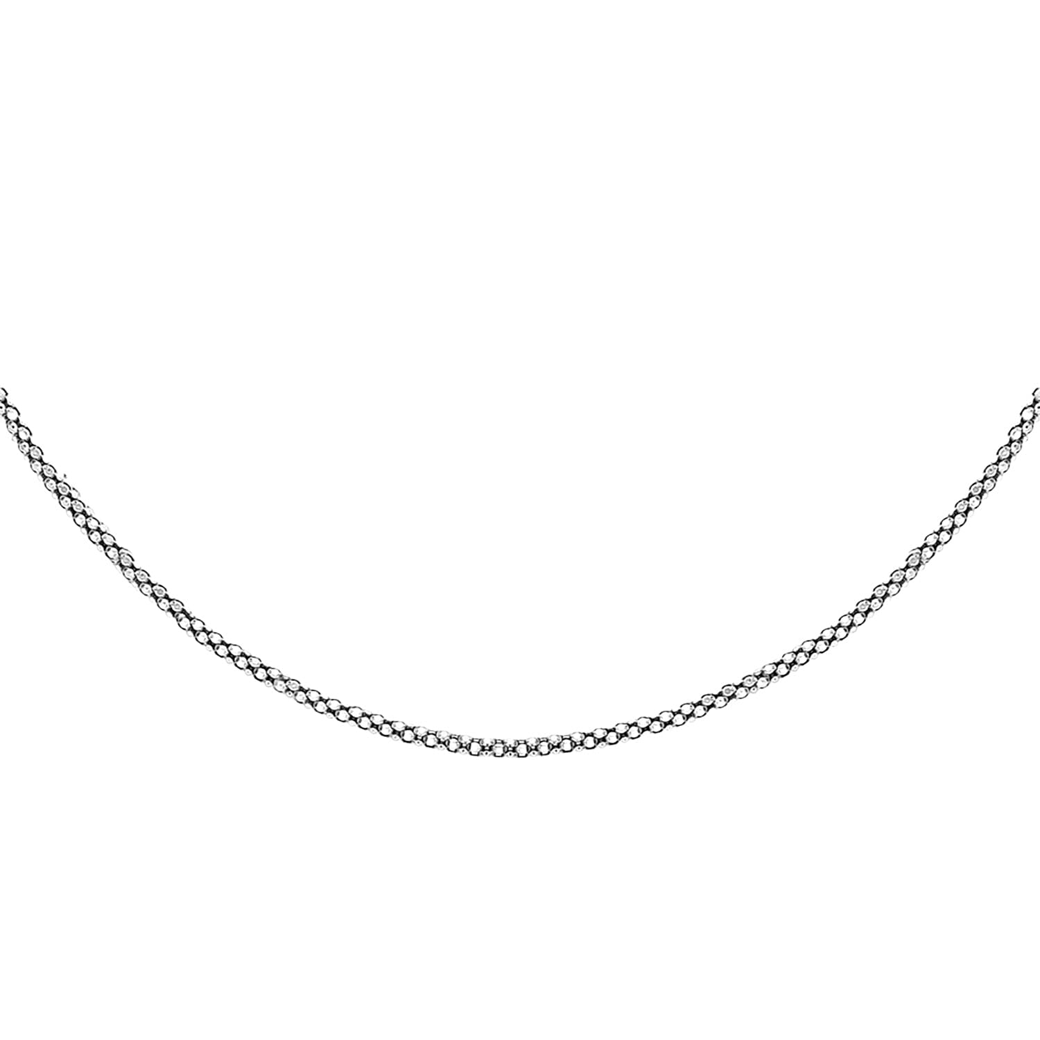 Close Out Deal- Popcorn Chain with Spring Ring Clasp in Sterling Silver 20 Inch 8356432 0