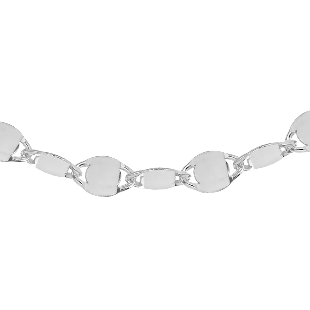 Sterling Silver Flat Mirror 4.8mm Link Chain 22 Inch 7620257 0