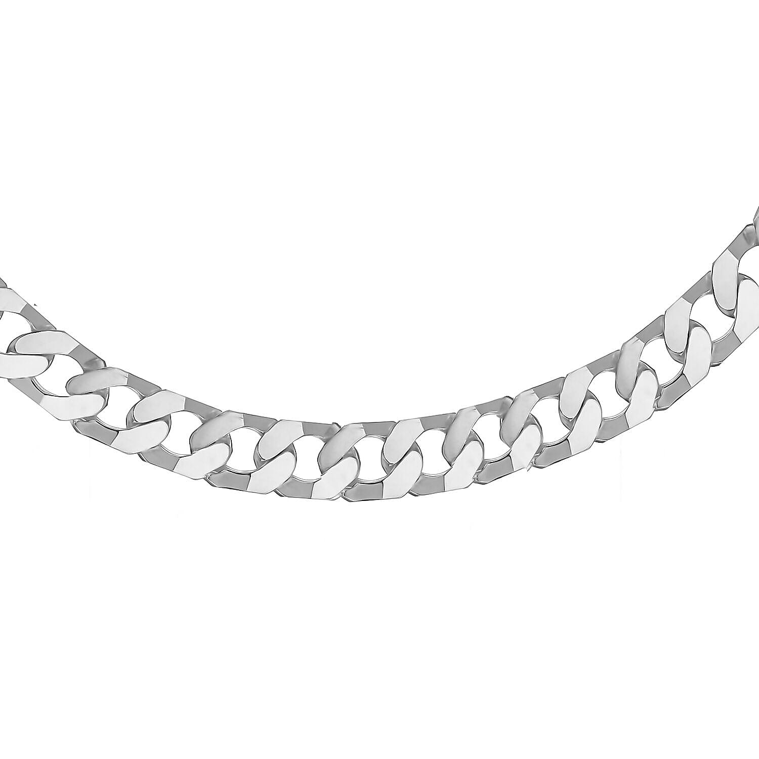 Sterling Silver 5mm Flat Square Link Curb Chain 22 Inch 7315260 0