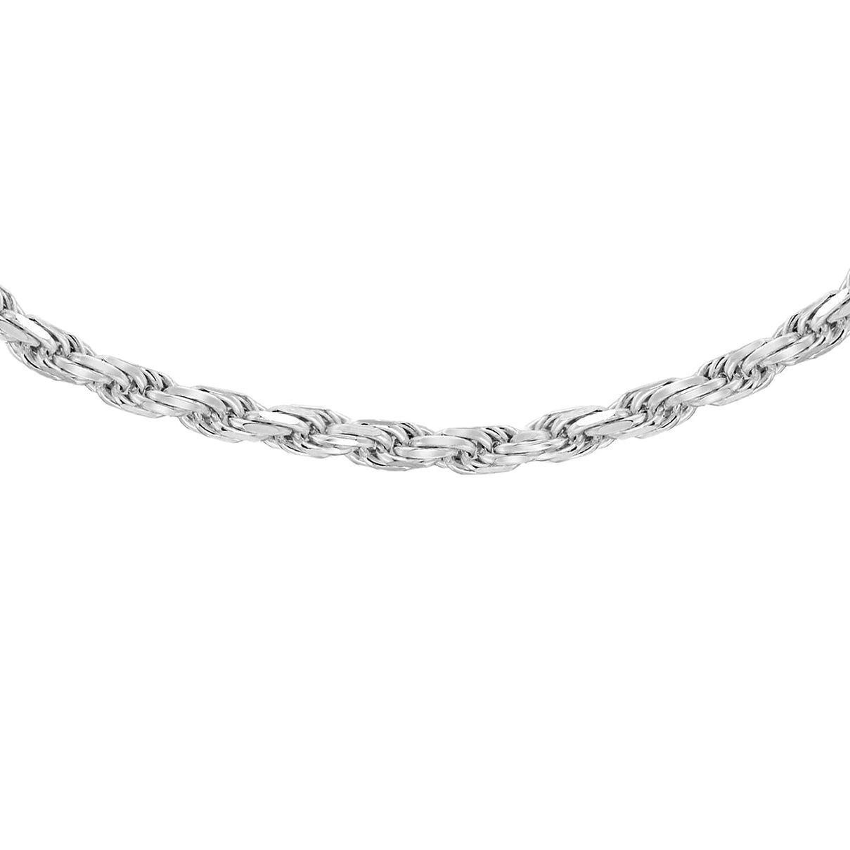 Sterling Silver Diamond Cut Rope Chain 22 Inch 7602309 0