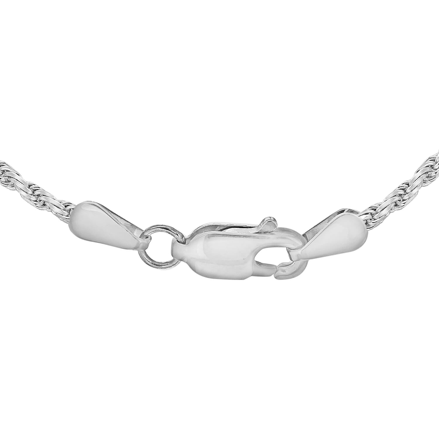 Sterling Silver Diamond Cut Rope Chain 22 Inch 7602309 2