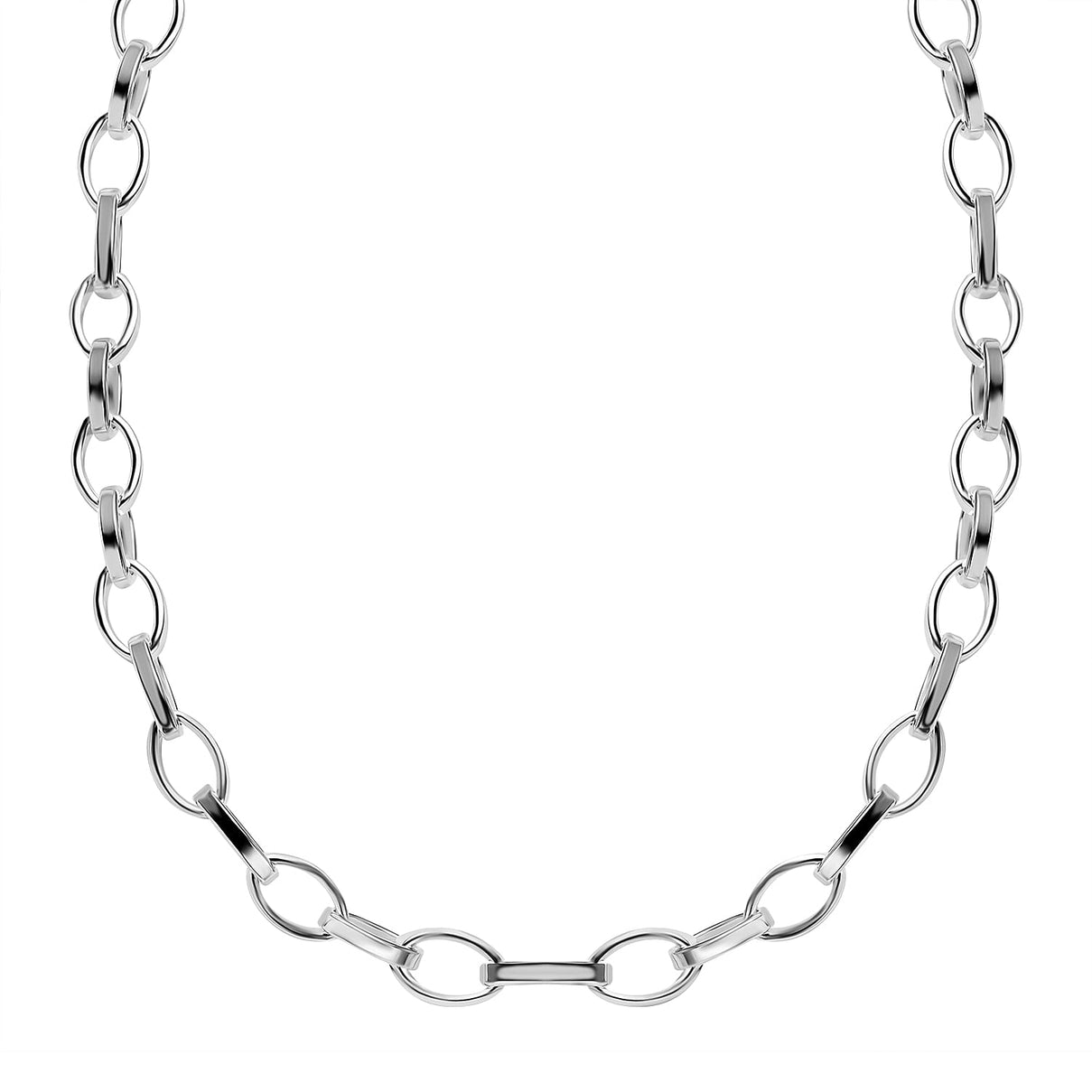 Italian Made - Sterling Silver Cable Necklace (Size - 22), Silver Wt. 23.02 Gms 7566736 0