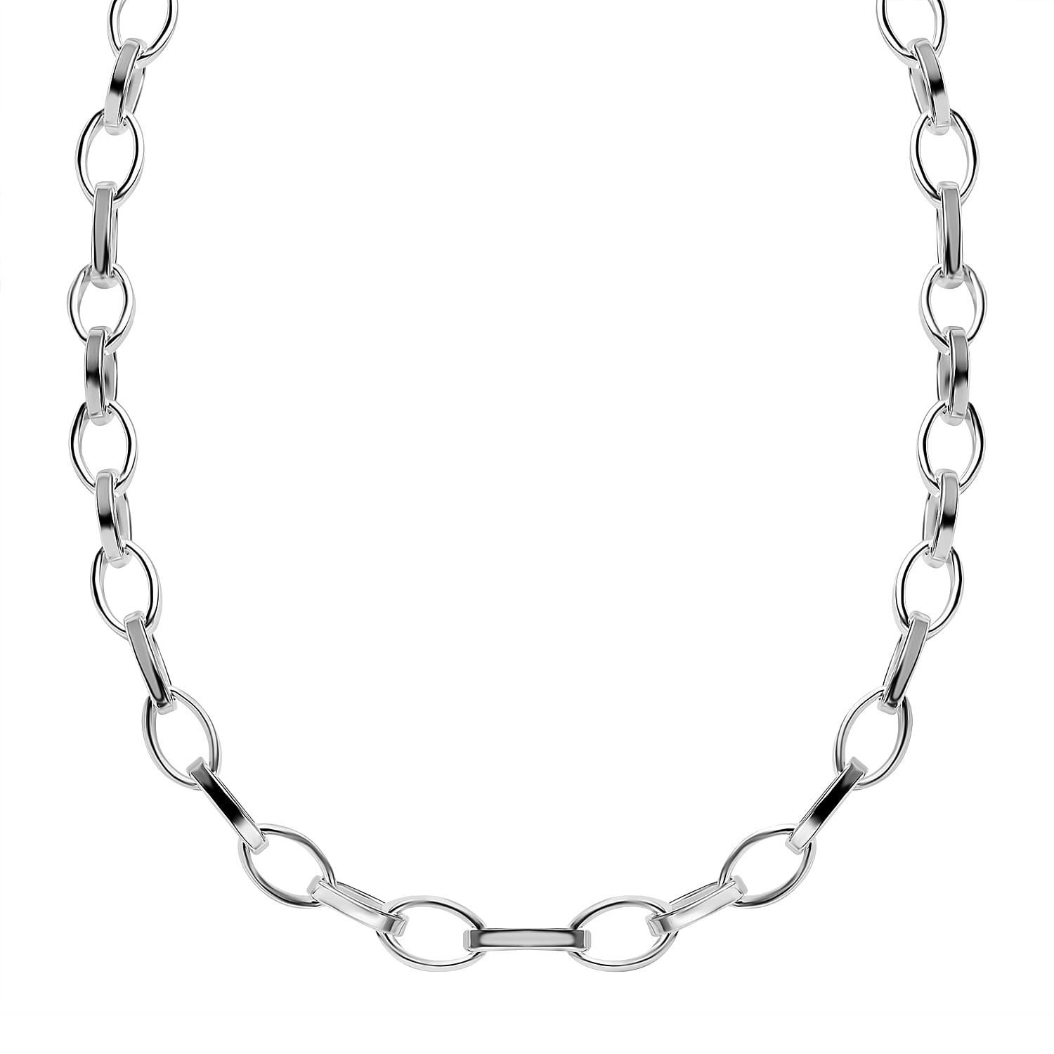 Italian Made - Sterling Silver Cable Necklace (Size - 22), Silver Wt. 23.02 Gms 7566736 0