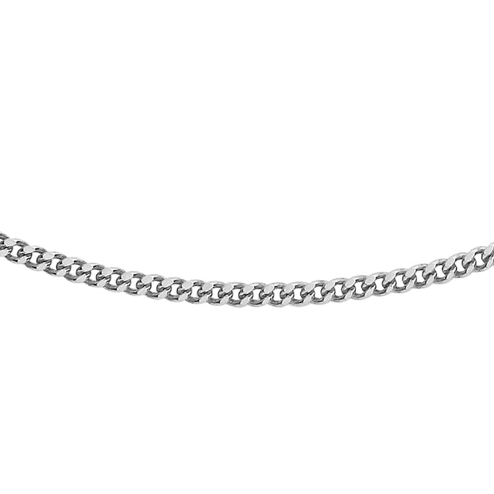 Sterling Silver 1.4mm Panza Curb Chain 22 Inch 7603827 1