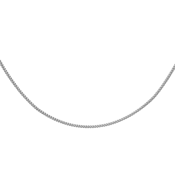 Sterling Silver 1.4mm Panza Curb Chain 22 Inch 7603827 2