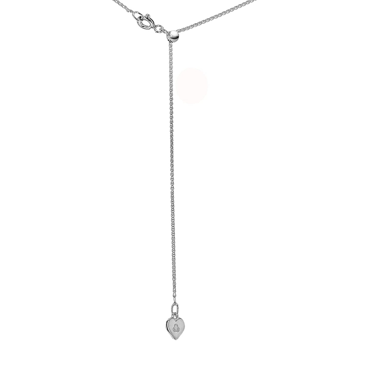Sterling Silver Adjustable Heart Slider Spiga Chain 22 Inch 7619087 2