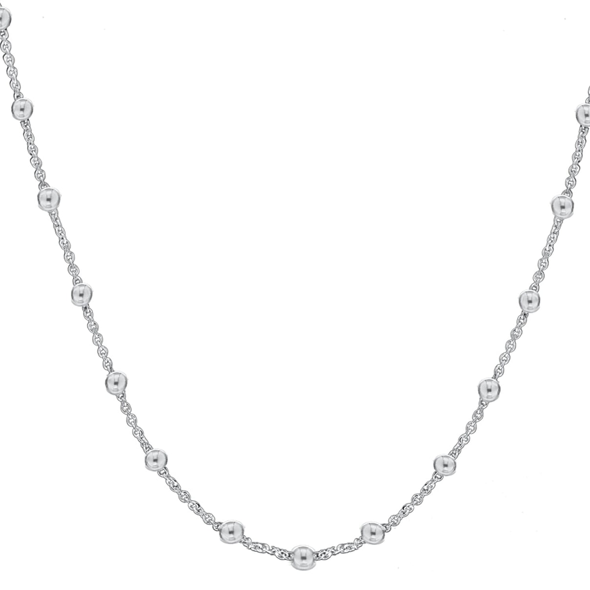 Sterling Silver 2.5mm Ball Necklace 22 Inch 7619113 8