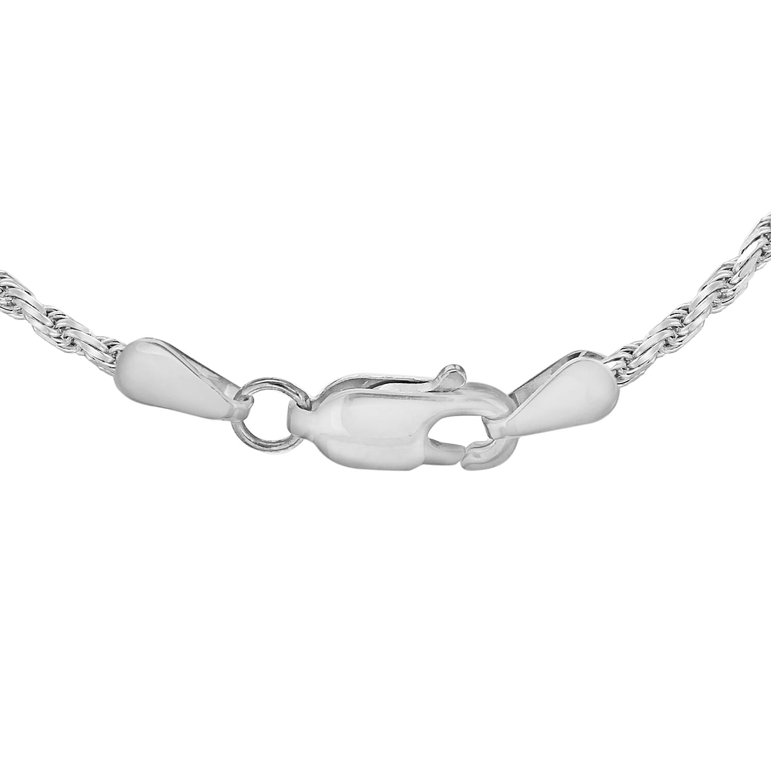 Sterling Silver Diamond Cut Rope Chain 24 Inch 7602331 2