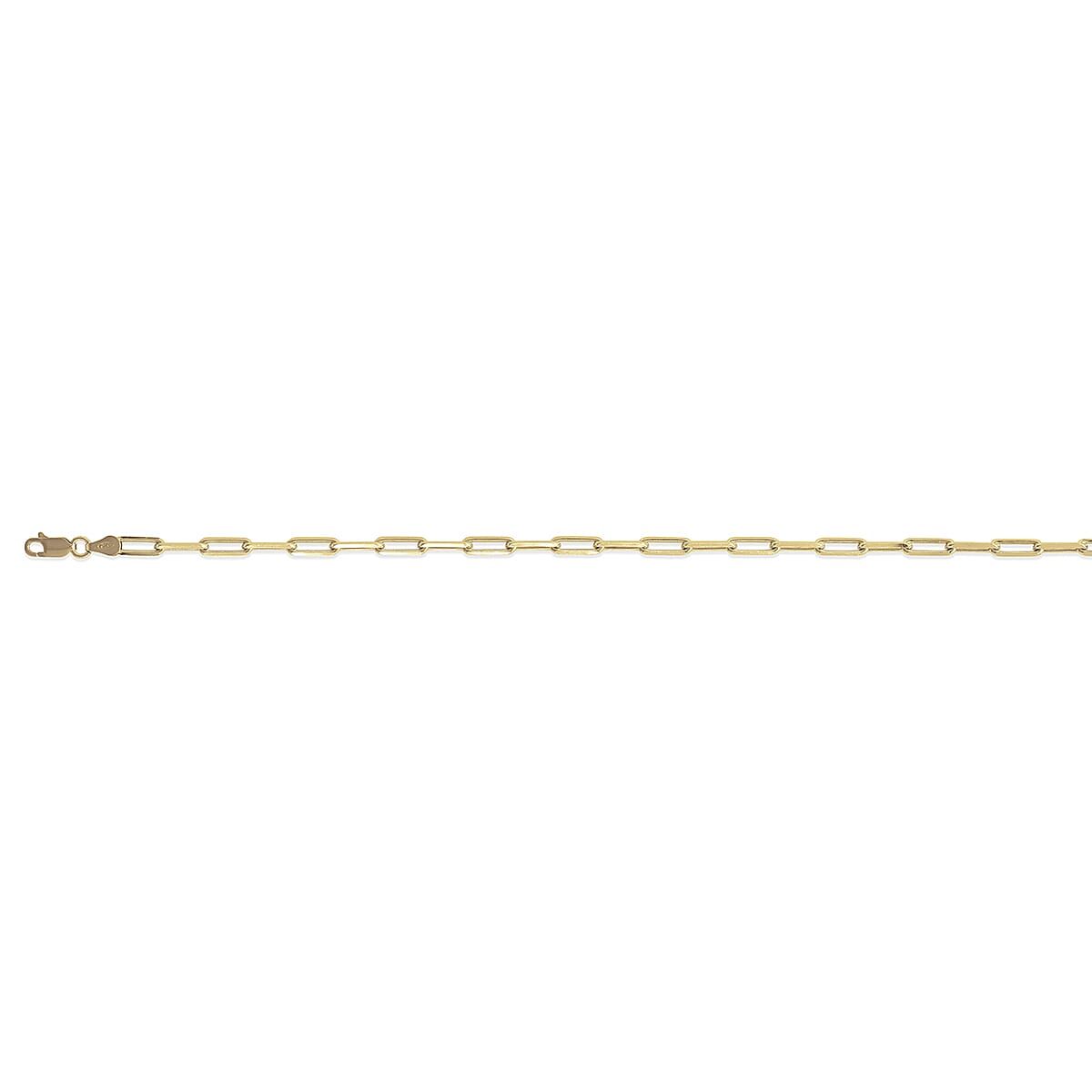 Italian Made - Gold Overlay Sterling Silver 3.6MM Paper Clip Necklace with Lobster Clasp 24 Inches 8183834 0