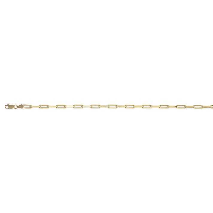 Italian Made - Gold Overlay Sterling Silver 3.6MM Paper Clip Necklace with Lobster Clasp 24 Inches 8183834 1
