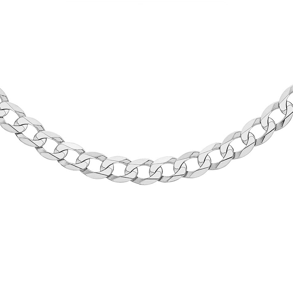 Sterling Silver Flat Curb Chain 24 Inch 7315229 0