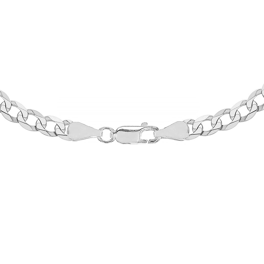 Sterling Silver Flat Curb Chain 24 Inch 7315229 2