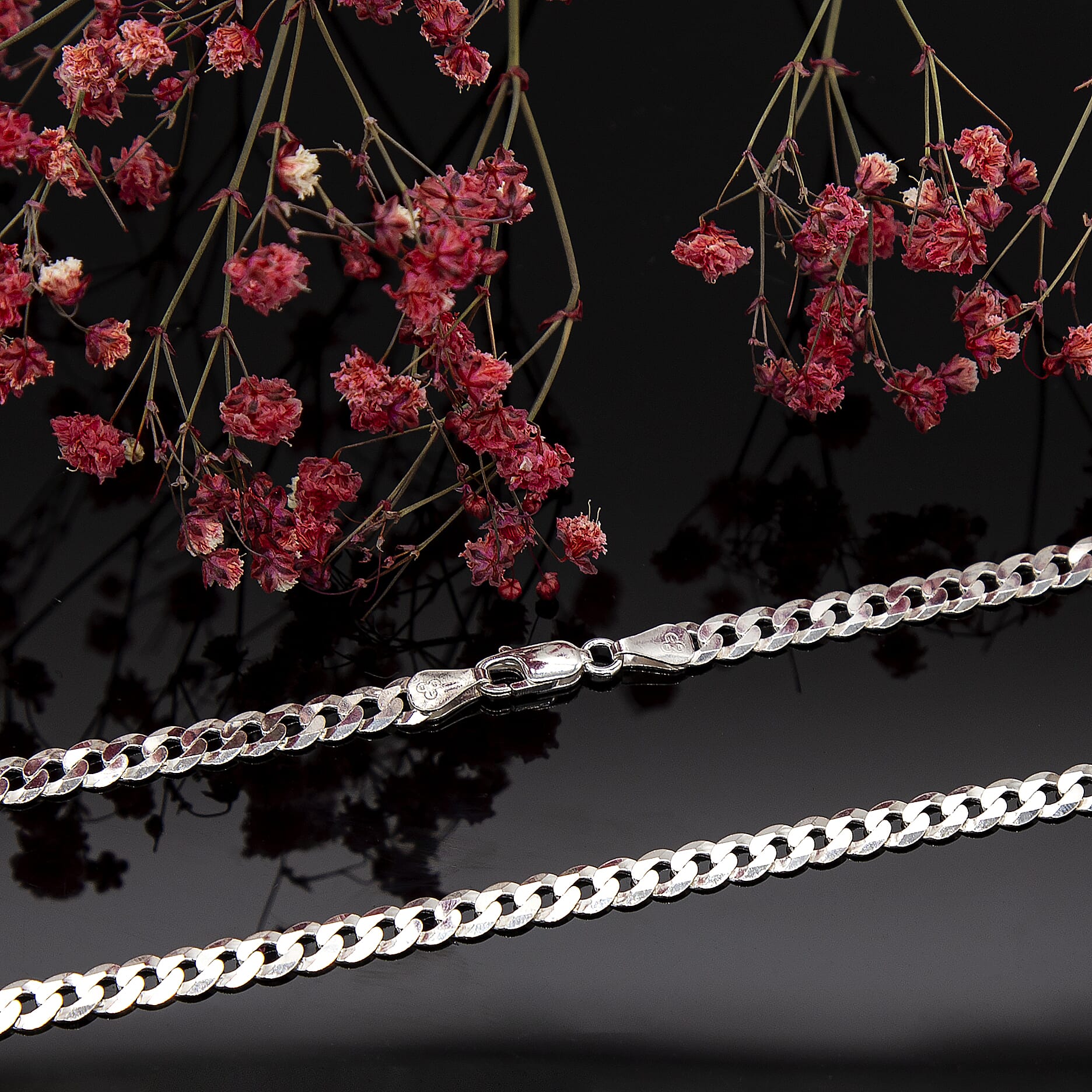 Sterling Silver Flat Curb Chain 24 Inch 7315229 3