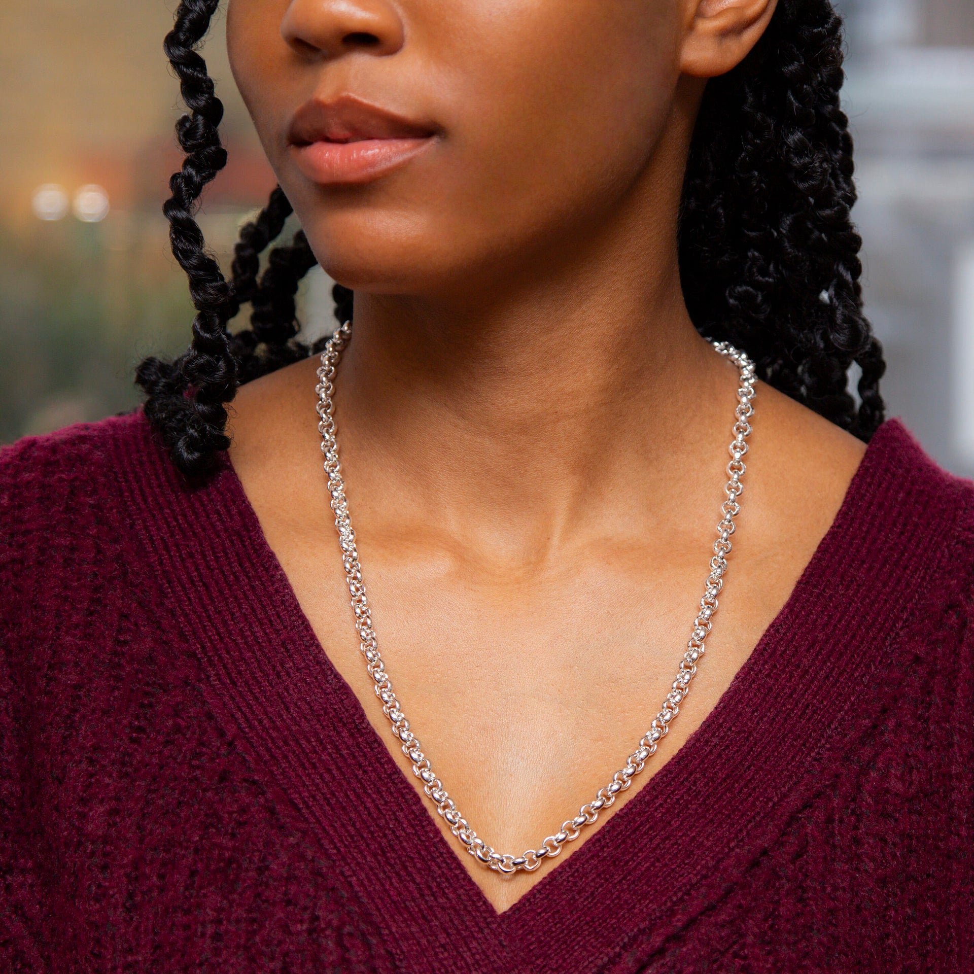 Sterling Silver Round Belcher Chain 24 Inch 7315280 1