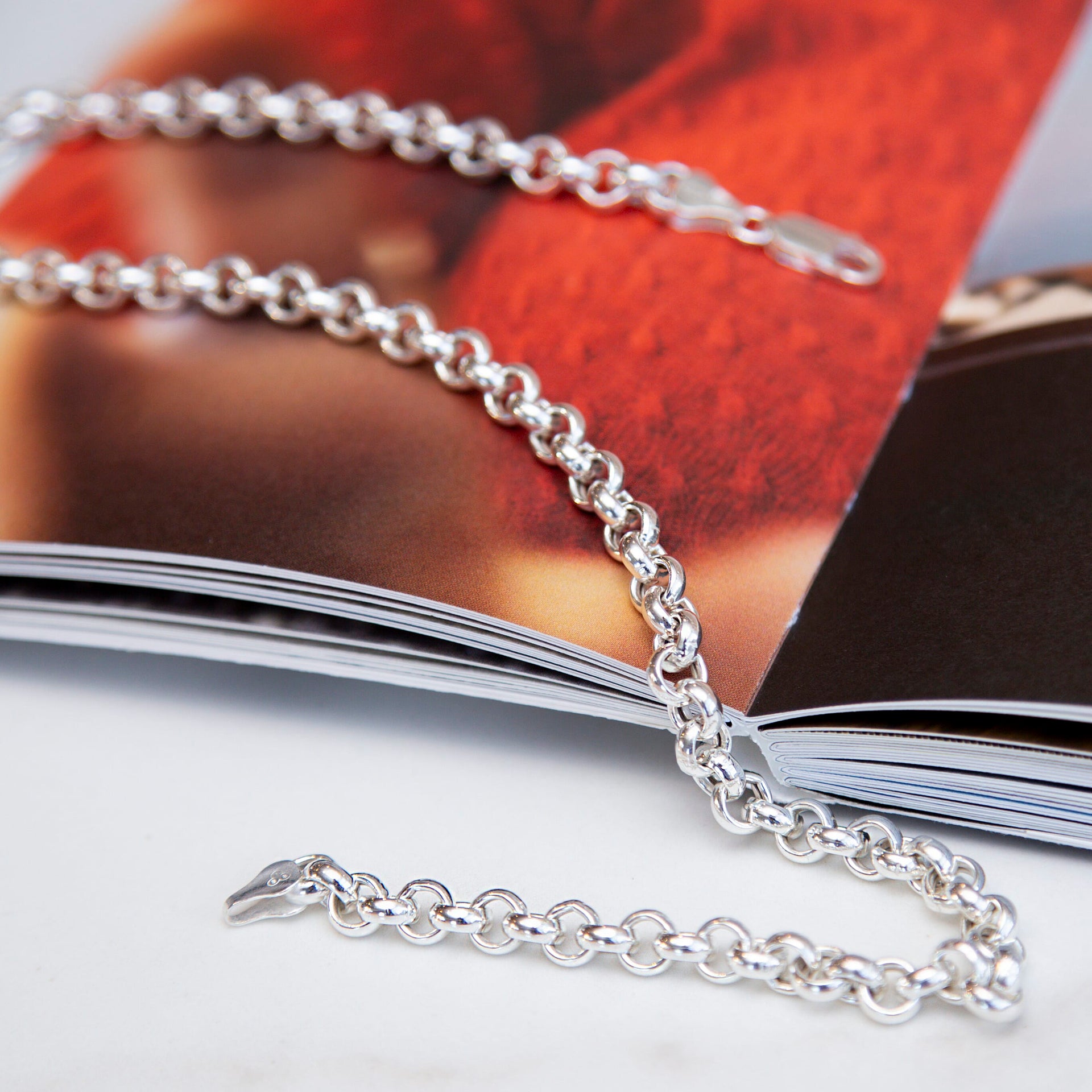 Sterling Silver Round Belcher Chain 24 Inch 7315280 2