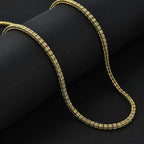 Handmade Red Carpet collection - Diamond Cut Sterling Silver Necklace (Size - 24)