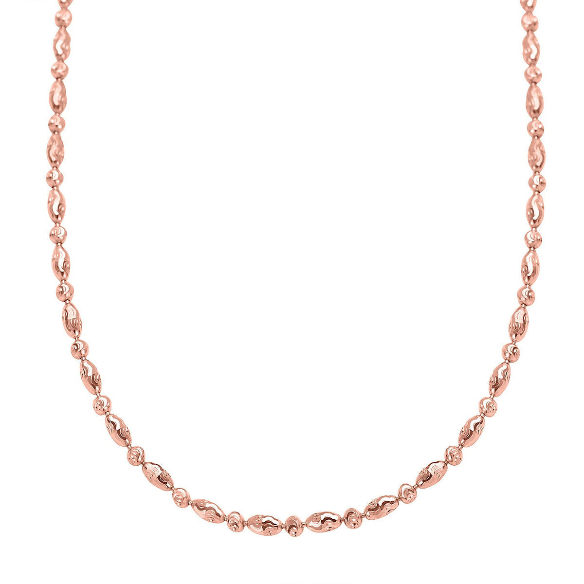 Italian Mega Showstopper - Glamour Necklace In Rose Gold Overlay Sterling Silver (Size - 24) 7723878 0