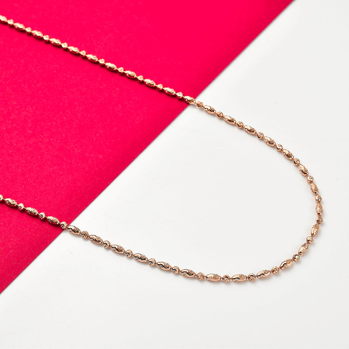 Italian Mega Showstopper - Glamour Necklace In Rose Gold Overlay Sterling Silver (Size - 24) 7723878 1