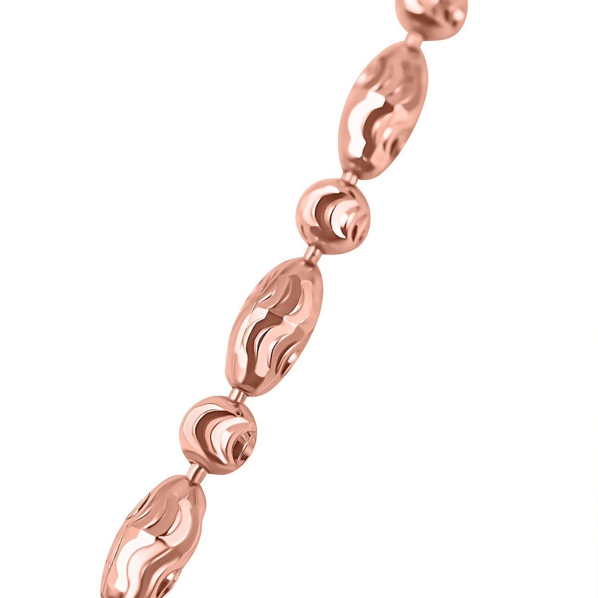 Italian Mega Showstopper - Glamour Necklace In Rose Gold Overlay Sterling Silver (Size - 24) 7723878 2