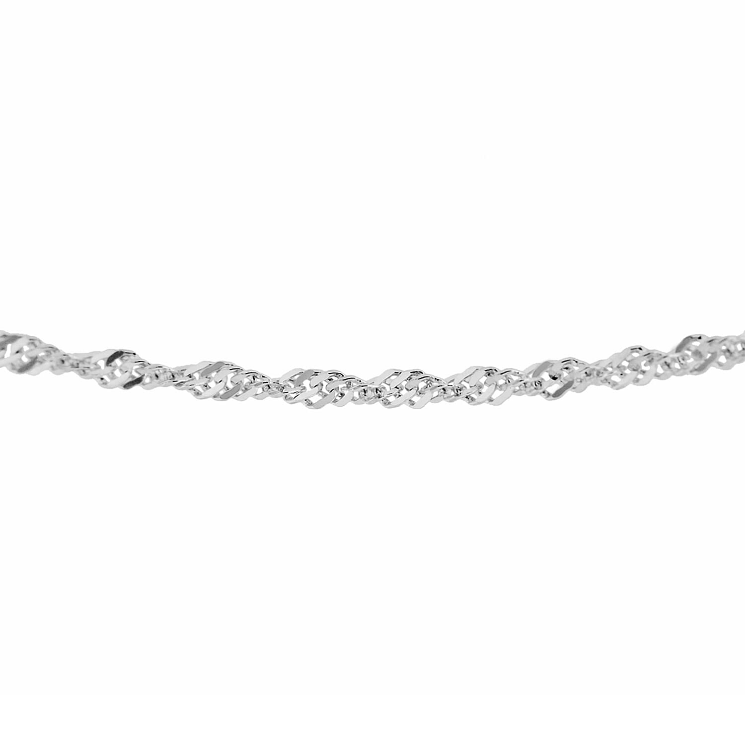 Sterling Silver Diamond Cut Twist Curb Chain 24 Inch 7604766 0