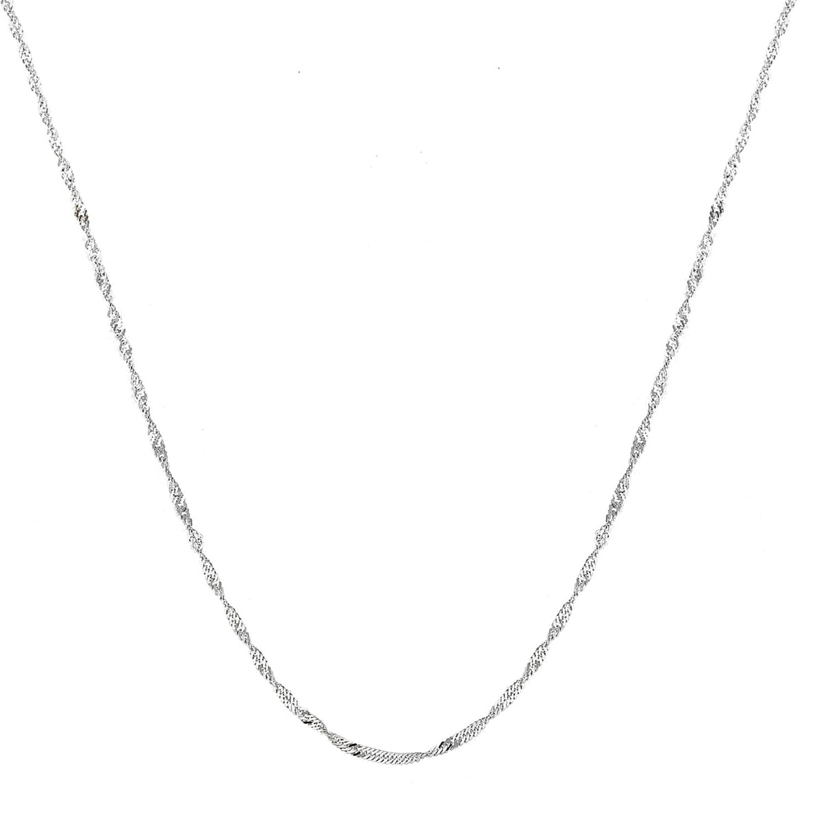 Sterling Silver Diamond Cut Twist Curb Chain 24 Inch 7604766 1