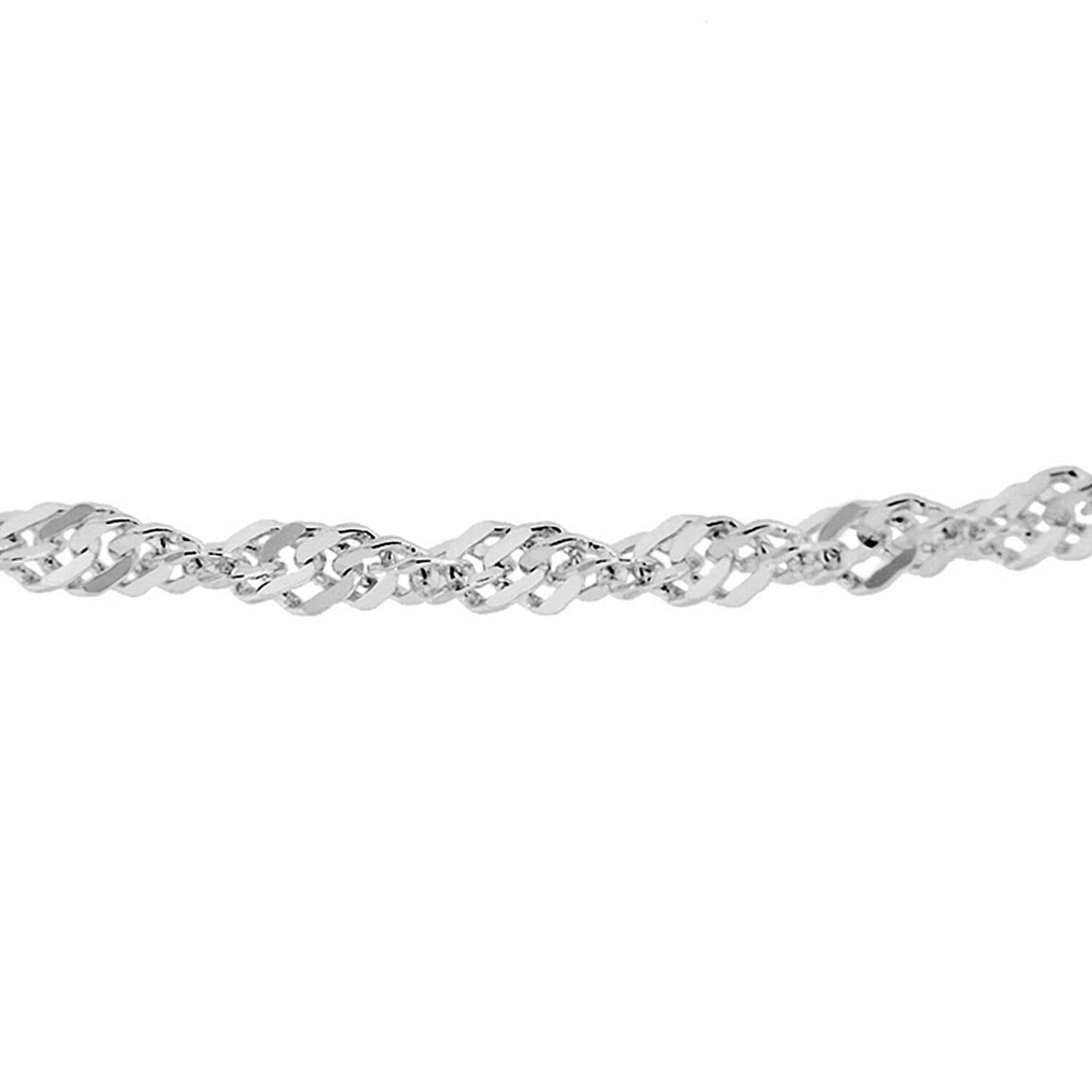 Sterling Silver Diamond Cut Twist Curb Chain 24 Inch 7605086 0