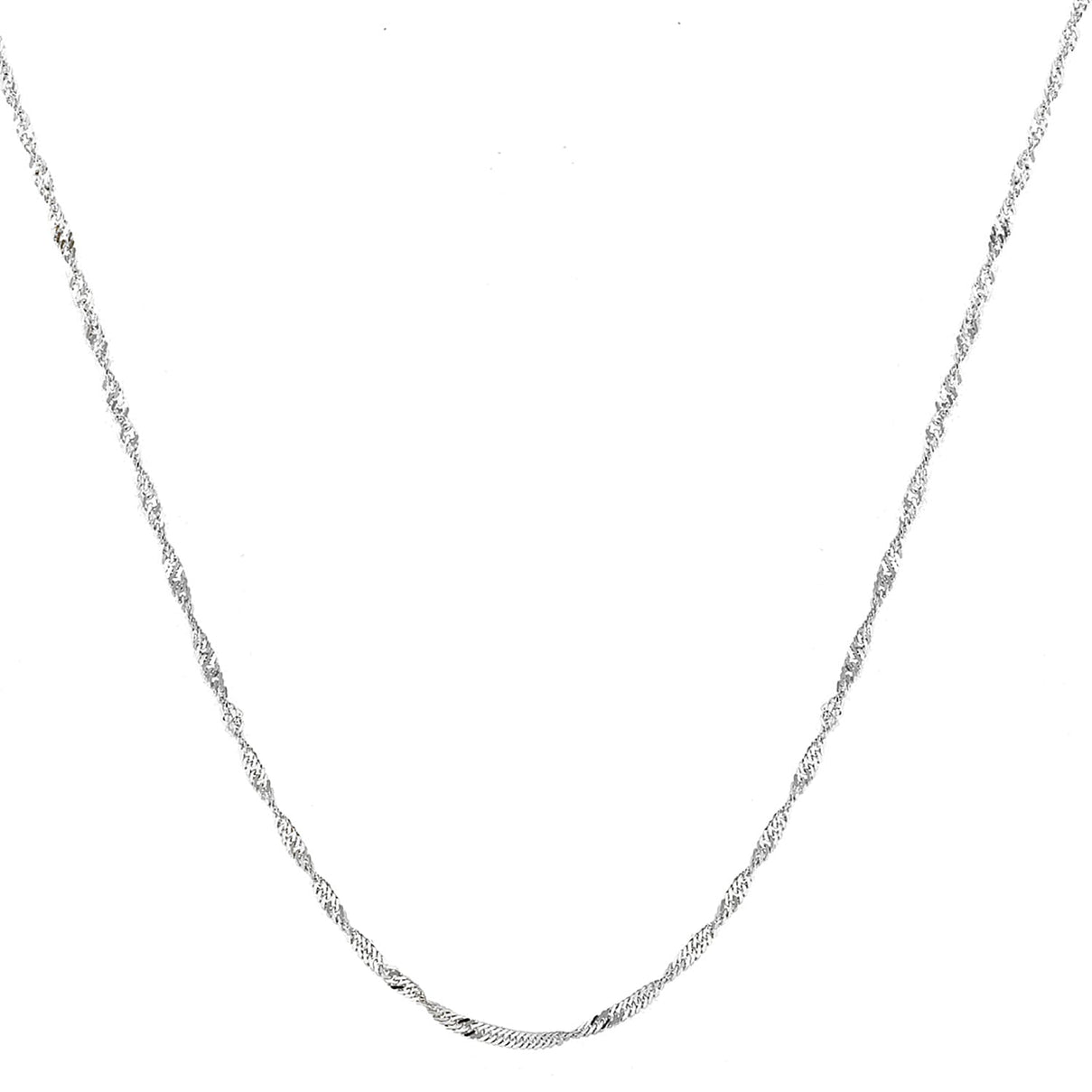 Sterling Silver Diamond Cut Twist Curb Chain 24 Inch 7605086 1