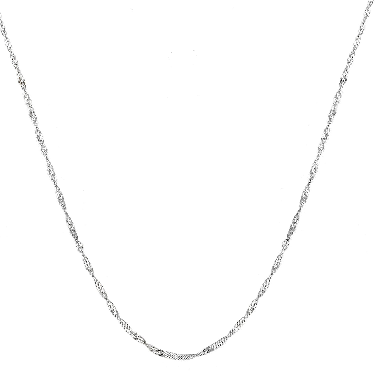 Sterling Silver Diamond Cut Twist Curb Chain 24 Inch 7605086 1
