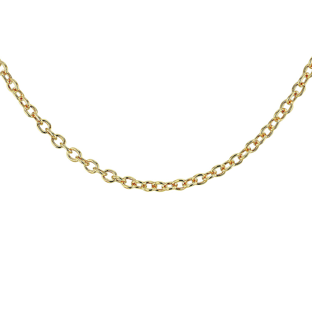 Sterling Silver Yellow Gold Plated Belcher Chain 24 Inch 7617521 0