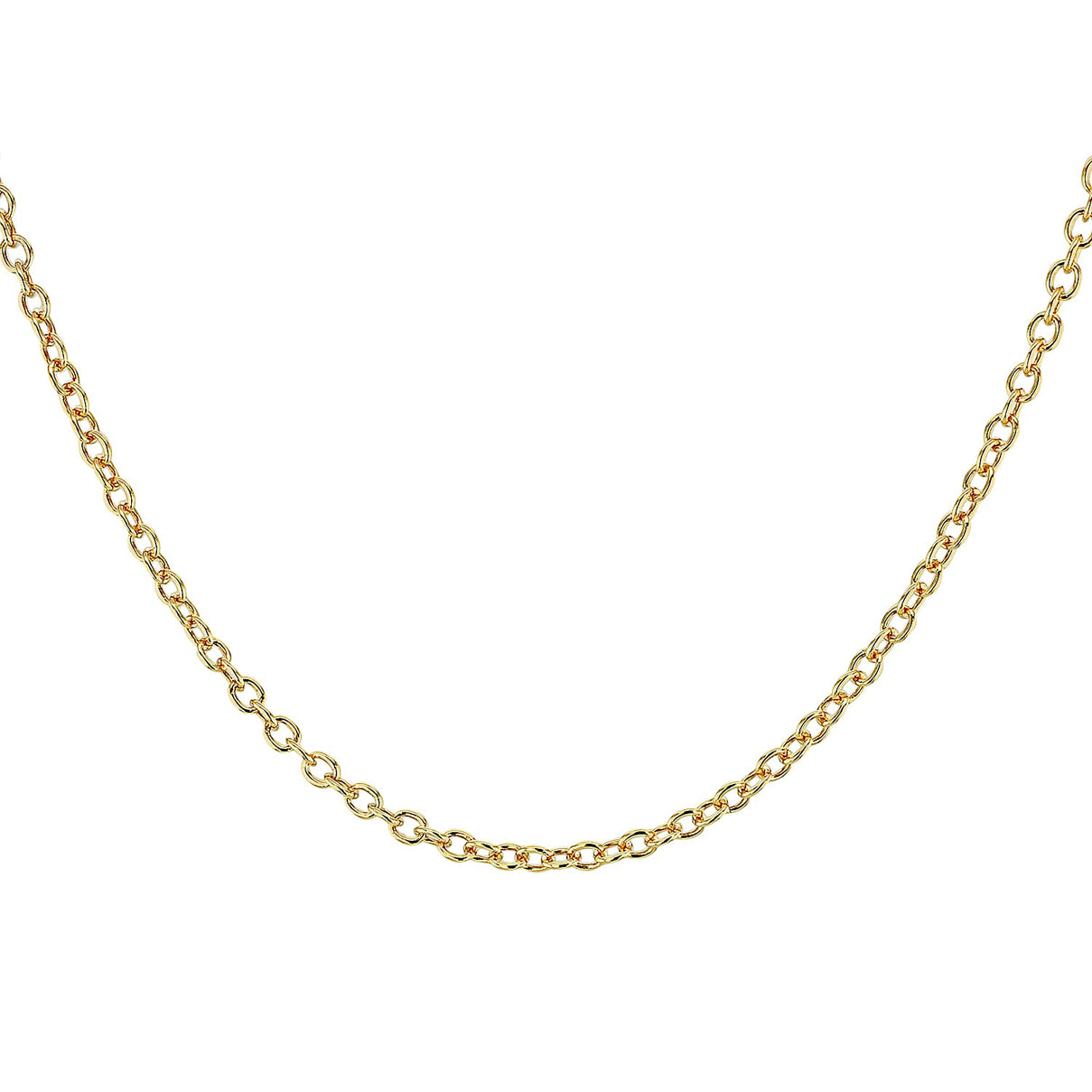 Sterling Silver Yellow Gold Plated Belcher Chain 24 Inch 7617521 1