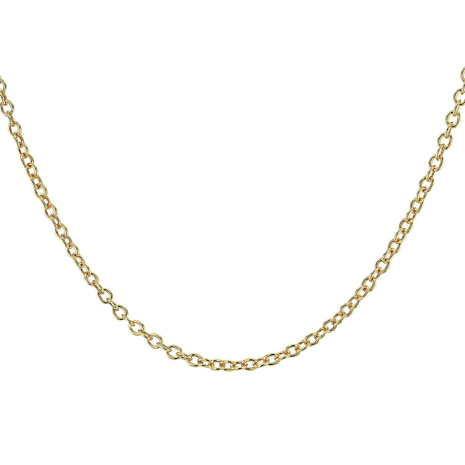 Sterling Silver Yellow Gold Plated Belcher Chain 24 Inch 7617521 1