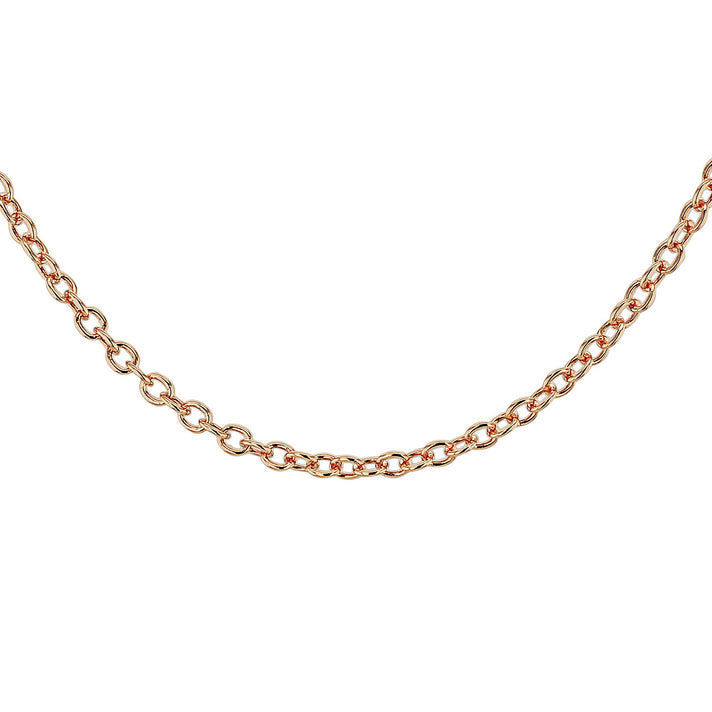 Sterling Silver Rose Gold Plated Belcher Chain 24 Inch 7617525 1