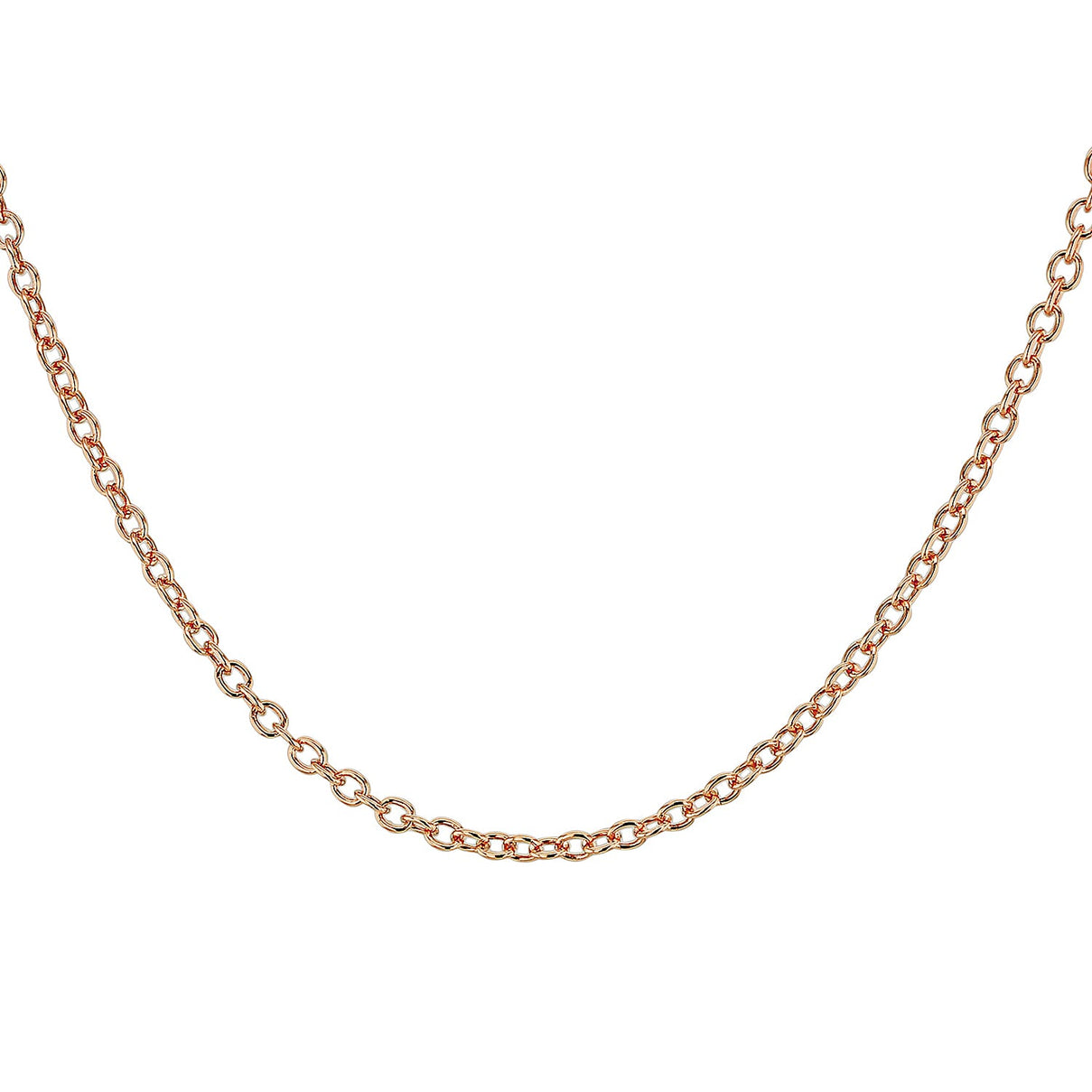 Sterling Silver Rose Gold Plated Belcher Chain 24 Inch 7617525 1
