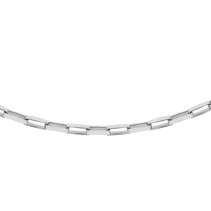 Sterling Silver Square Paperclip Chain 24 Inch 7618297 1