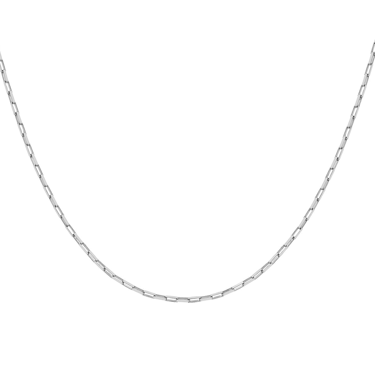 Sterling Silver Square Paperclip Chain 24 Inch 7618297 3