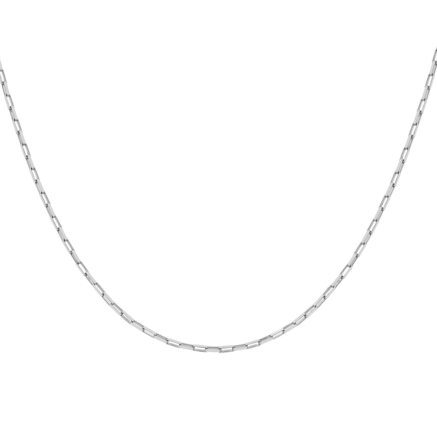 Sterling Silver Square Paperclip Chain 24 Inch 7618297 3