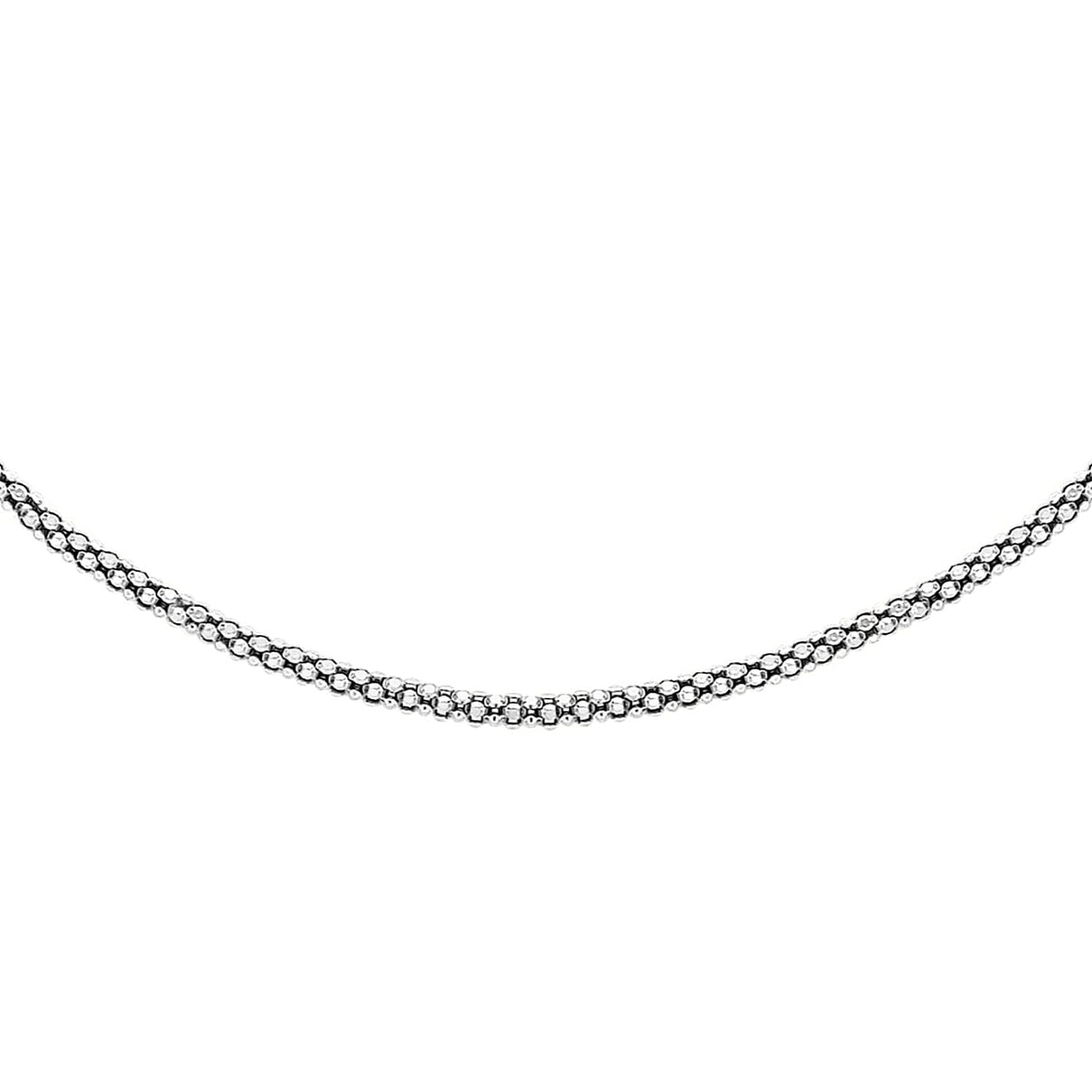 Sterling Silver Popcorn Chain 24 Inch 7618798 0