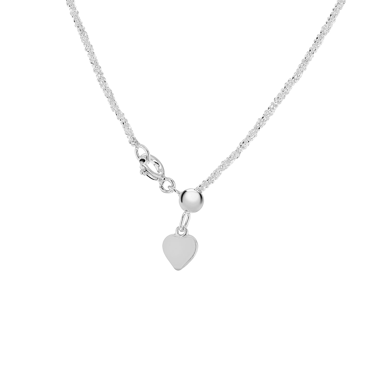 Sterling Silver Adjustable Heart Slider Tocalle Chain 24 Inch 7619094 2