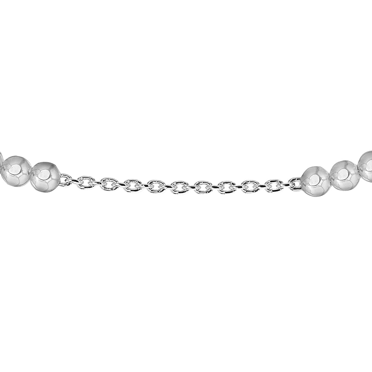 Sterling Silver Faceted Ball and Belcher Chain 24 Inch 7620623 0