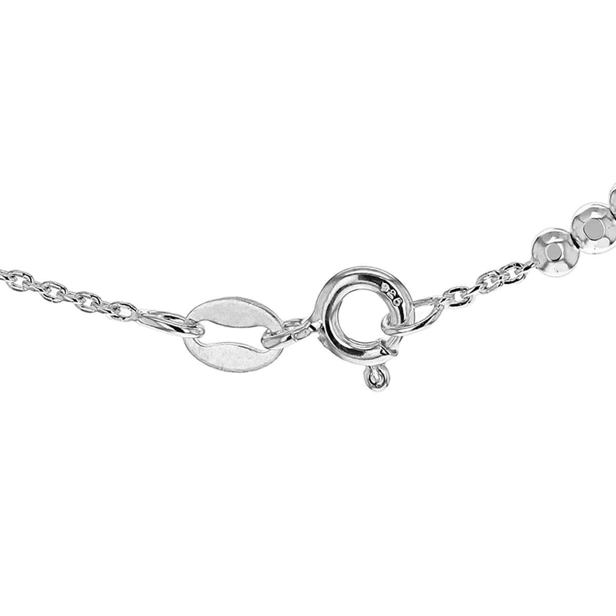 Sterling Silver Faceted Ball and Belcher Chain 24 Inch 7620623 2