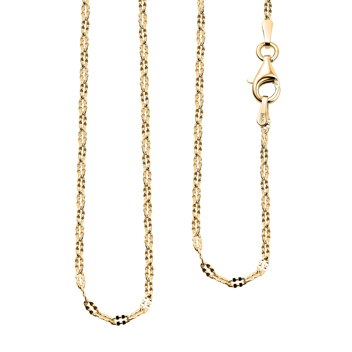 Yellow Gold Overlay Sterling Silver Chain 24 Inch 7990625 0