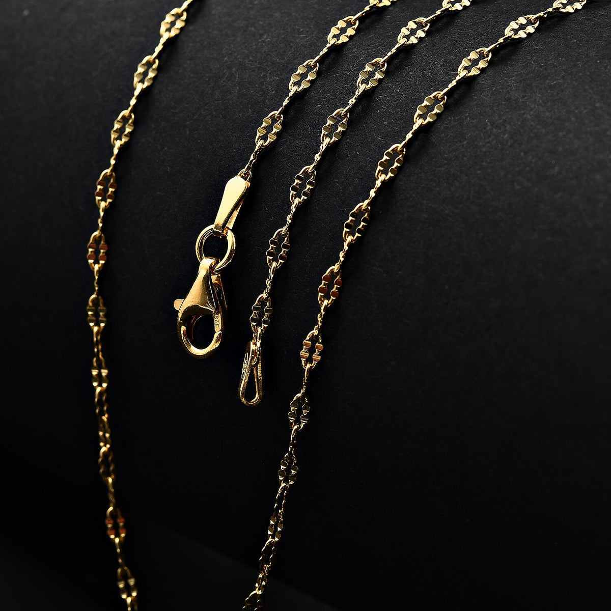 Yellow Gold Overlay Sterling Silver Chain 24 Inch 7990625 1
