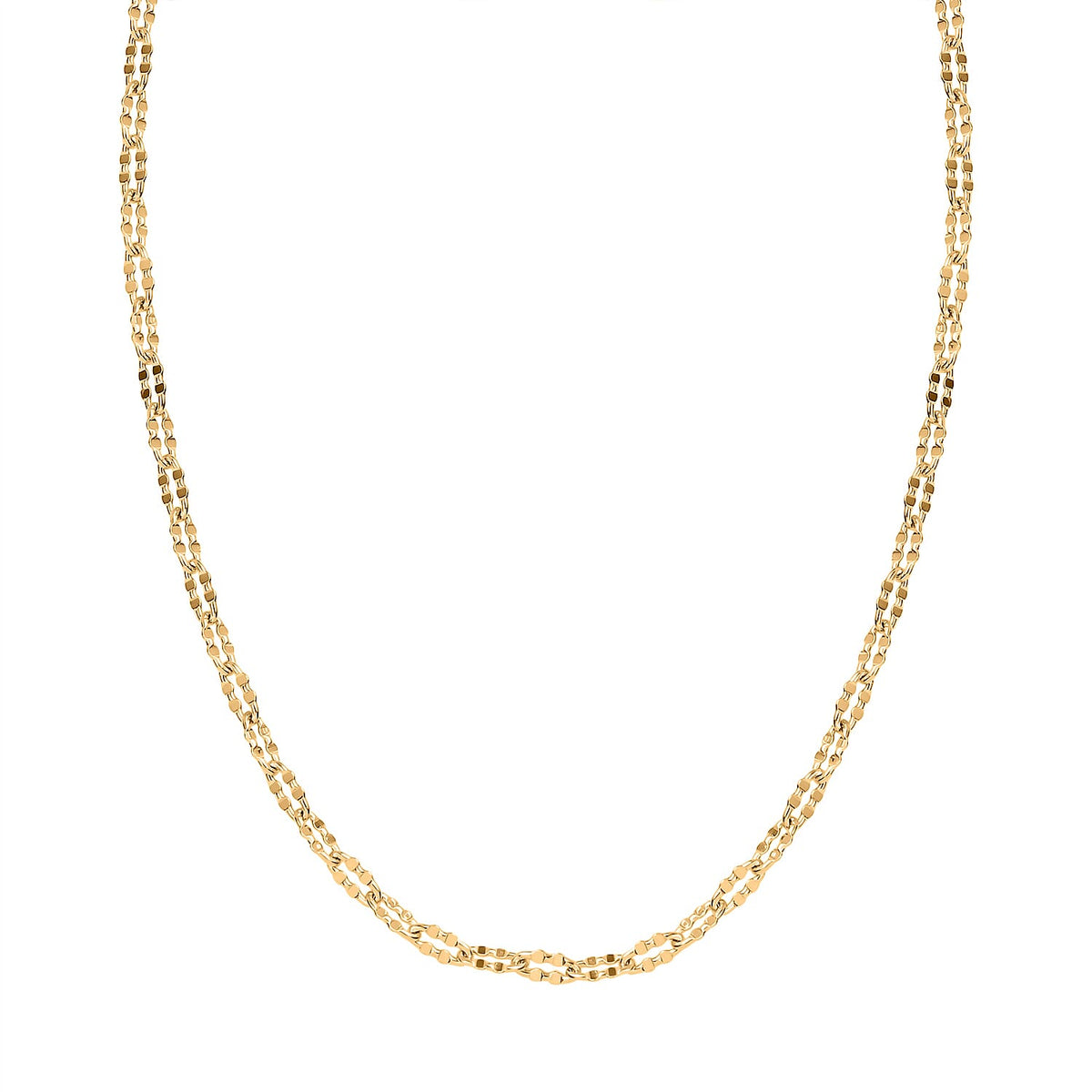 Yellow Gold Overlay Sterling Silver Chain 24 Inch 7990625 2