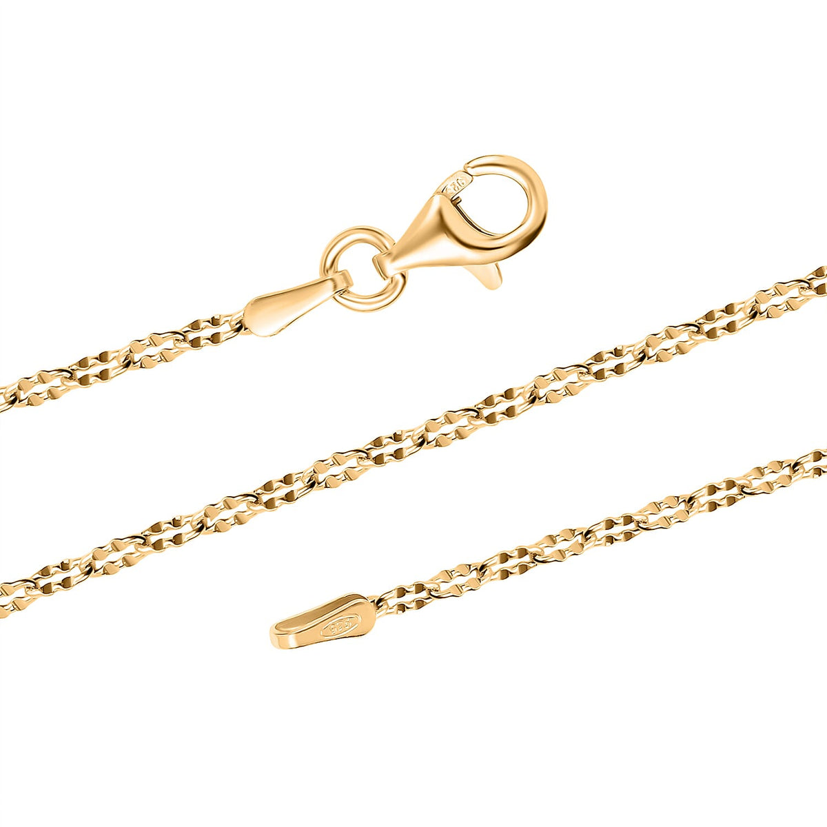 Yellow Gold Overlay Sterling Silver Chain 24 Inch 7990625 4