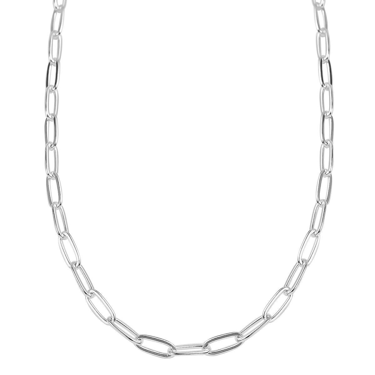 Vicenza Closeout- Sterling Silver Paperclip Necklace (Size - 30)  15.2 grm 7723393 0