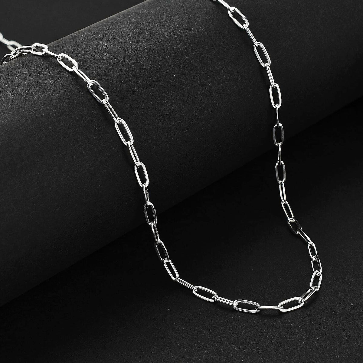 Vicenza Closeout- Sterling Silver Paperclip Necklace (Size - 30)  15.2 grm 7723393 1