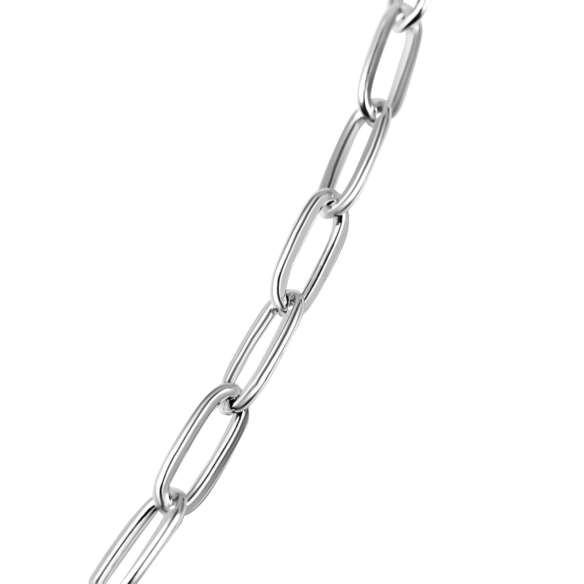 Vicenza Closeout- Sterling Silver Paperclip Necklace (Size - 30)  15.2 grm 7723393 2