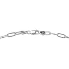 Vicenza Closeout- Sterling Silver Paperclip Neckalce (Size - 30), Silver Wt. 15.20 Gms