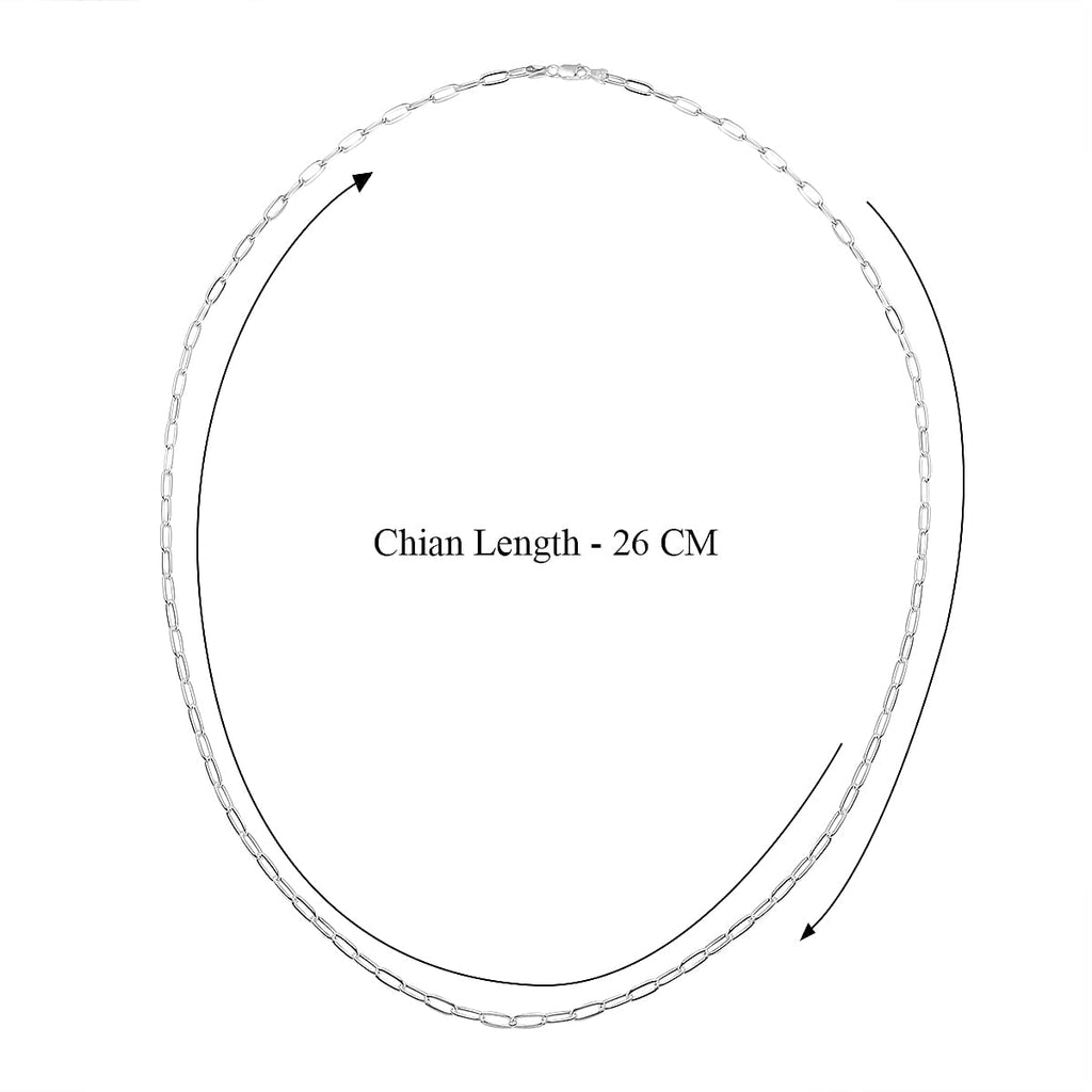 Vicenza Closeout- Sterling Silver Paperclip Neckalce (Size - 30), Silver Wt. 15.20 Gms
